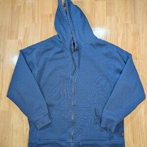 Moose Creek Sherpa Lined Full Zip Hoodie Men XXL Blue Outdoor Jacket